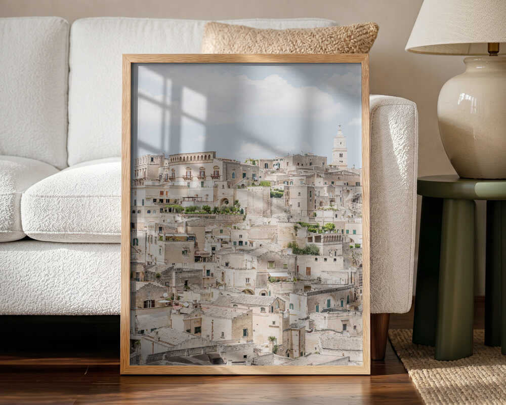 Sassi di Matera View Art Print UK — Landscape Vibrant Wall Art — Living Room — Wall It All Prints
