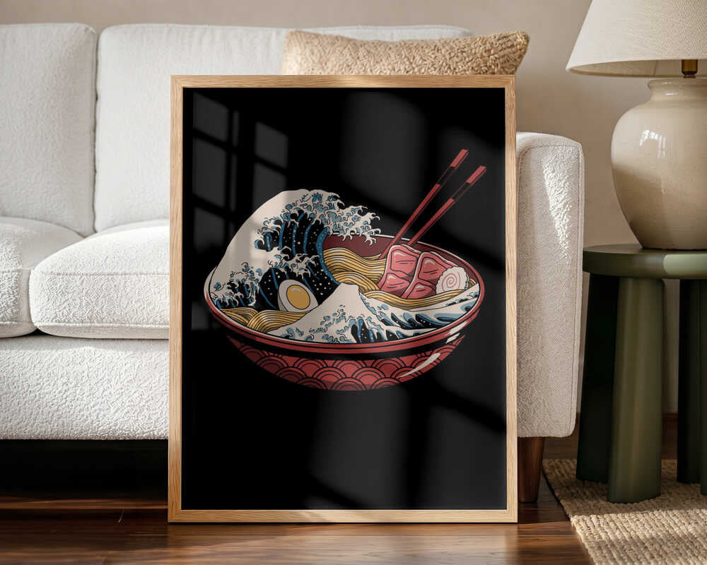 Great Ramen Wave Art Print UK — Japanese Vibrant Wall Art — Kitchen — Wall It All Prints