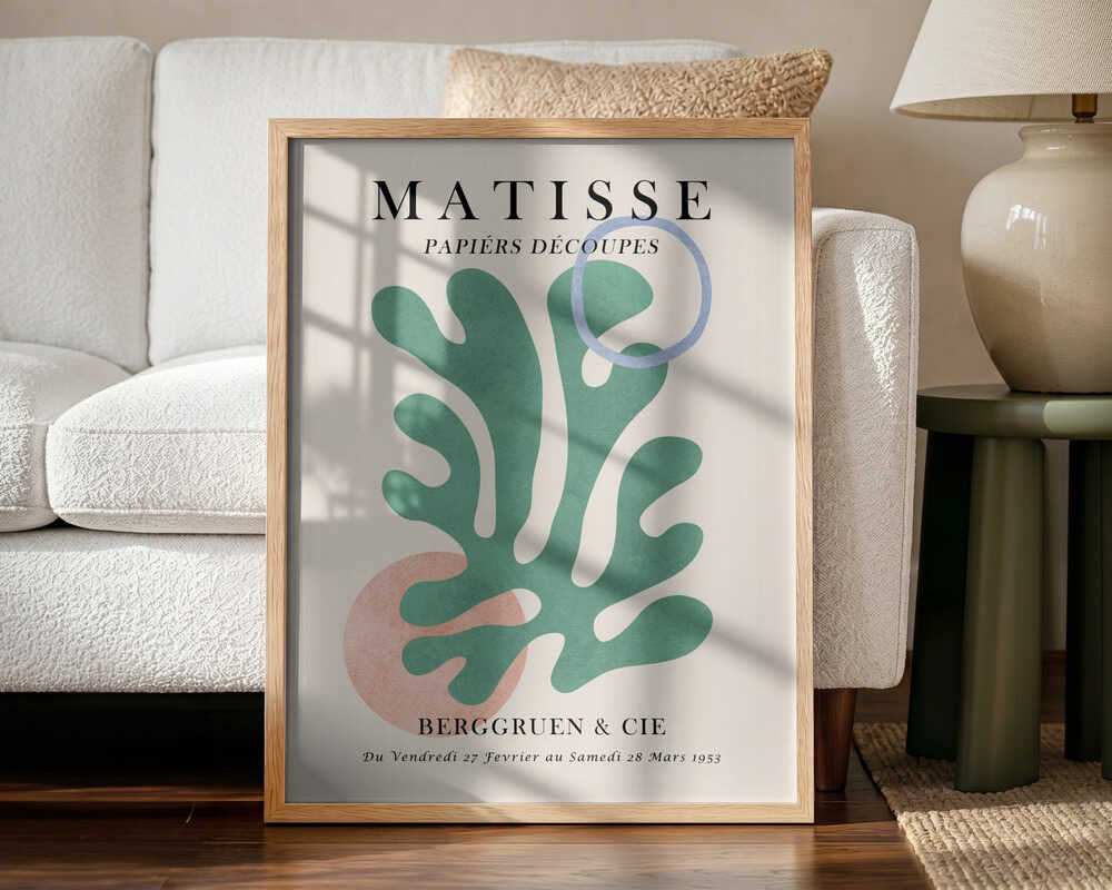 Organic Cutout Shapes Art Print UK — Botanical Calm Wall Art — Office — Wall It All Prints