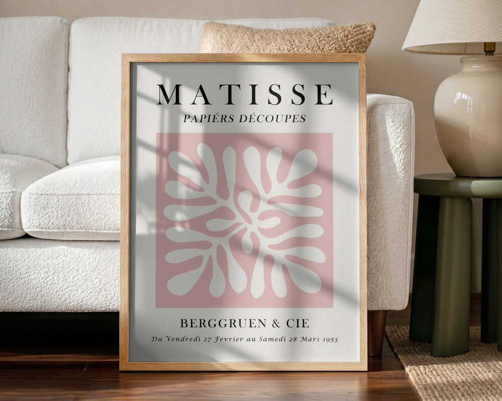 Soft Pink Cutouts Art Print UK — Botanical Calm Wall Art — Bedroom — Wall It All Prints