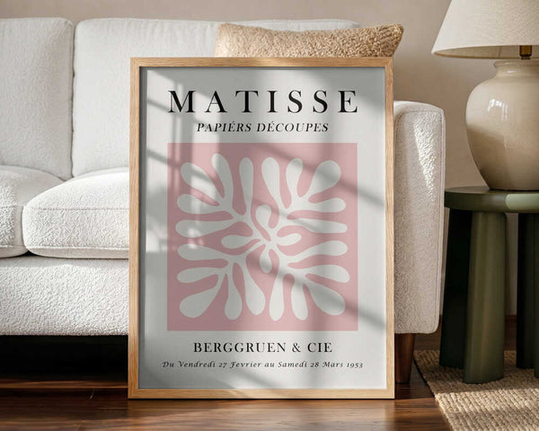 Soft Pink Cutouts Art Print UK — Botanical Calm Wall Art — Bedroom — Wall It All Prints