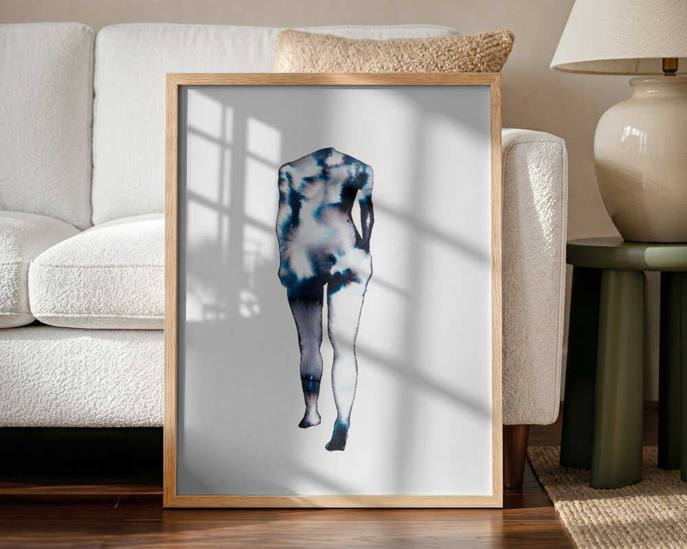 Walking Study Art Print UK — Abstract Vibrant Wall Art — Office — Wall It All Prints
