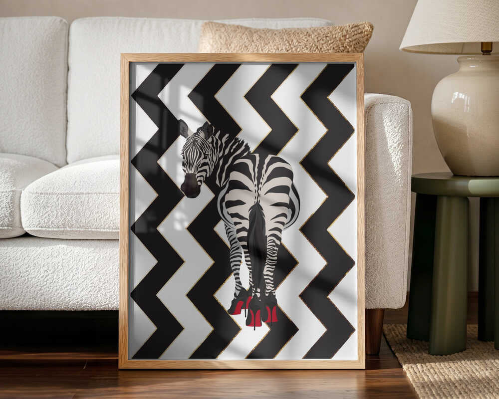 Chic Zebra Red Heels