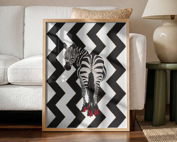 Chic Zebra Red Heels