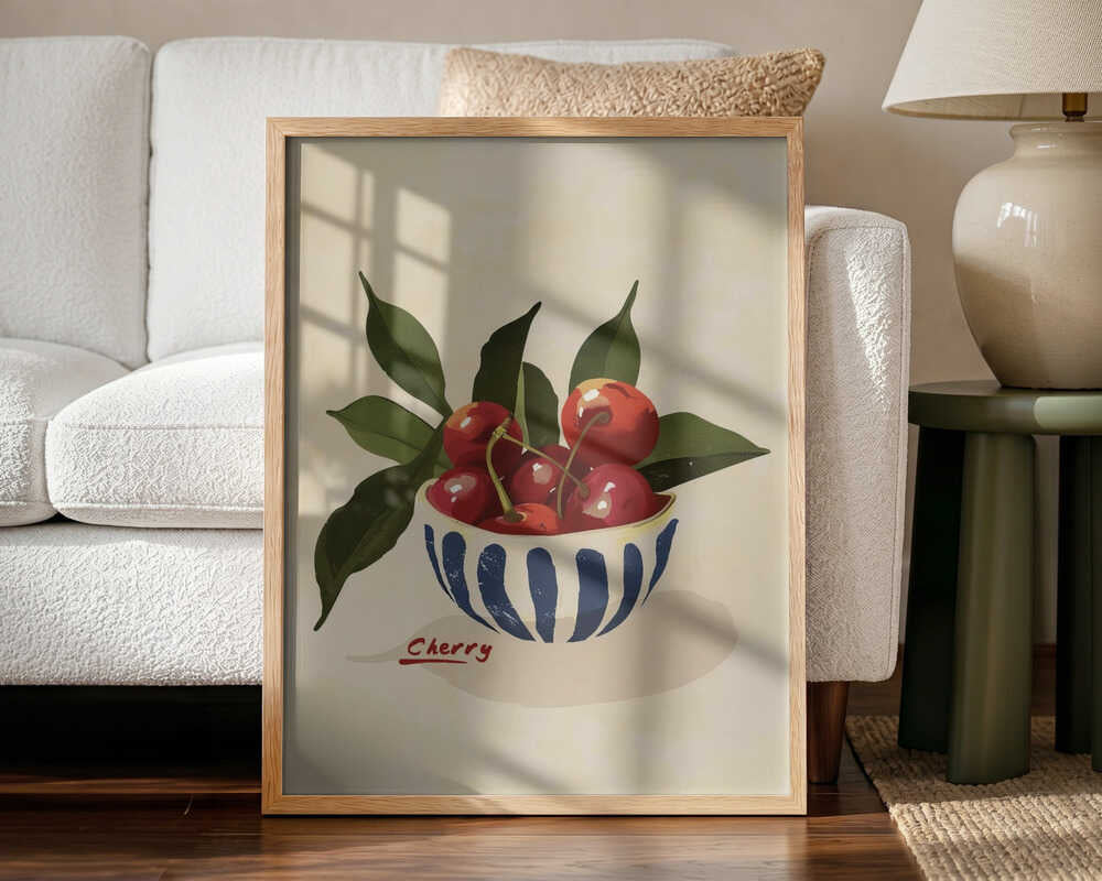 Cherry Delight Art Print UK — Food Fresh Wall Art — Kitchen — Wall It All Prints