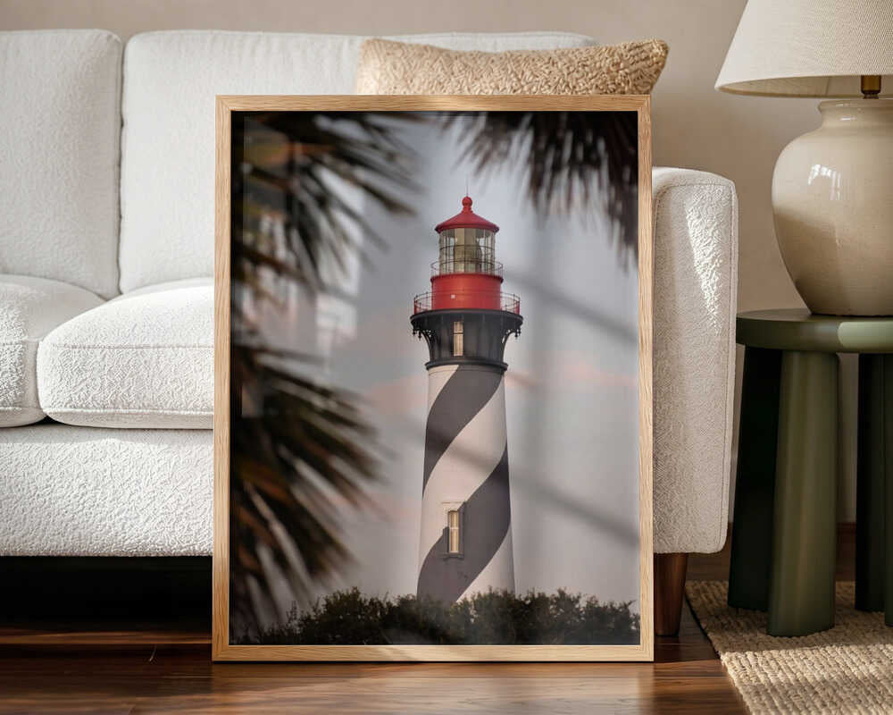 Coastal Lighthouse Red Top Del Mundo Imagery