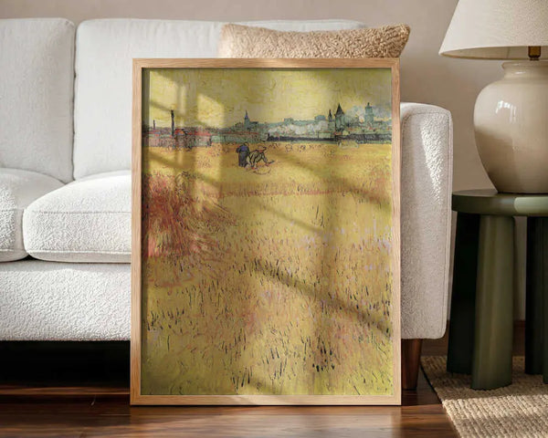 Wheat Field With View of Arles (1888) Vincent Van Gogh
