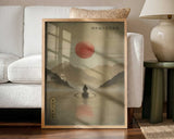 Misty Mountain Rower Art Print UK — Japanese Calm Wall Art — Bedroom — Wall It All Prints