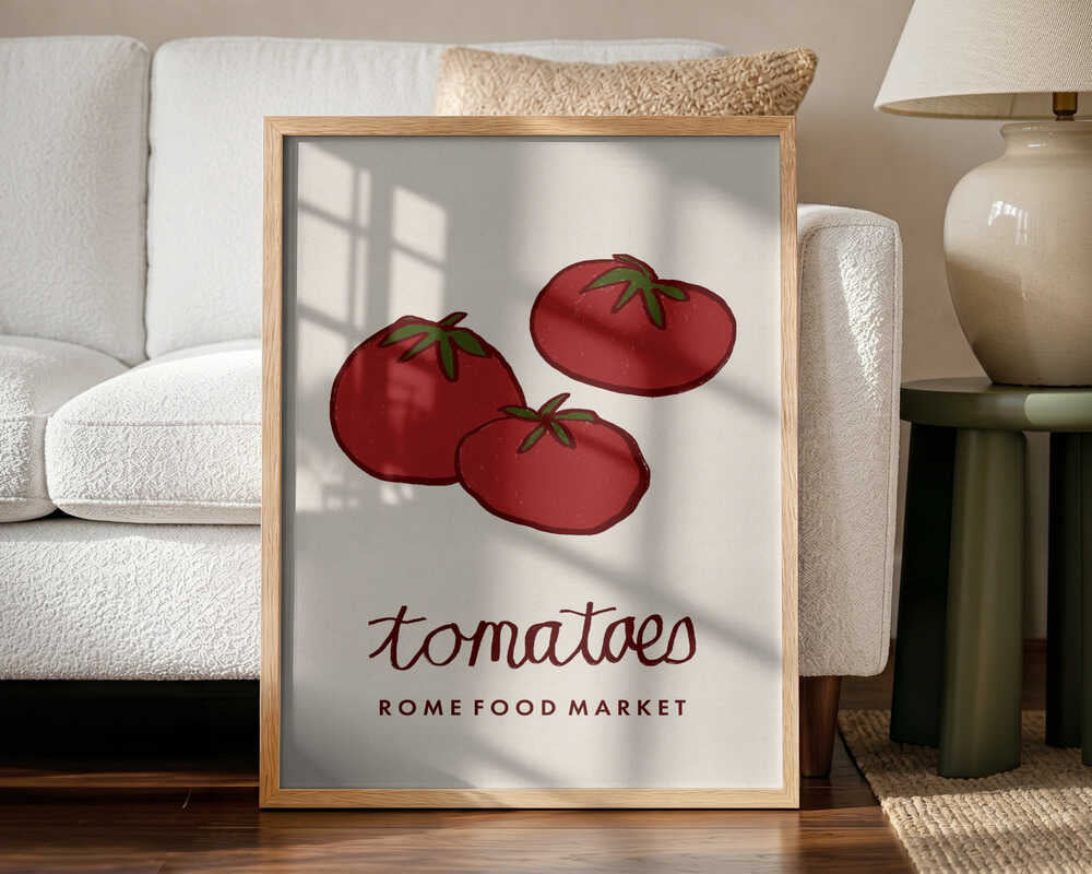 Fresh Market Tomatoes Art Print UK — Botanical Fresh Wall Art — Kitchen — Wall It All Prints
