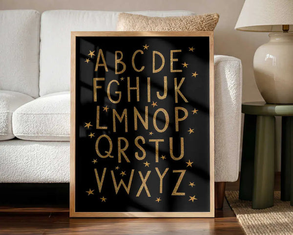 Golden Alphabet Stars EMELIEmaria