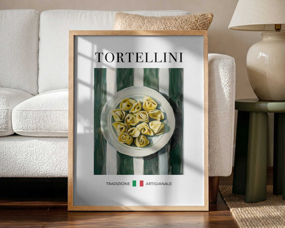 Traditional Italian Tortellini Art Print UK — Food Vibrant Wall Art — Kitchen — Wall It All Prints