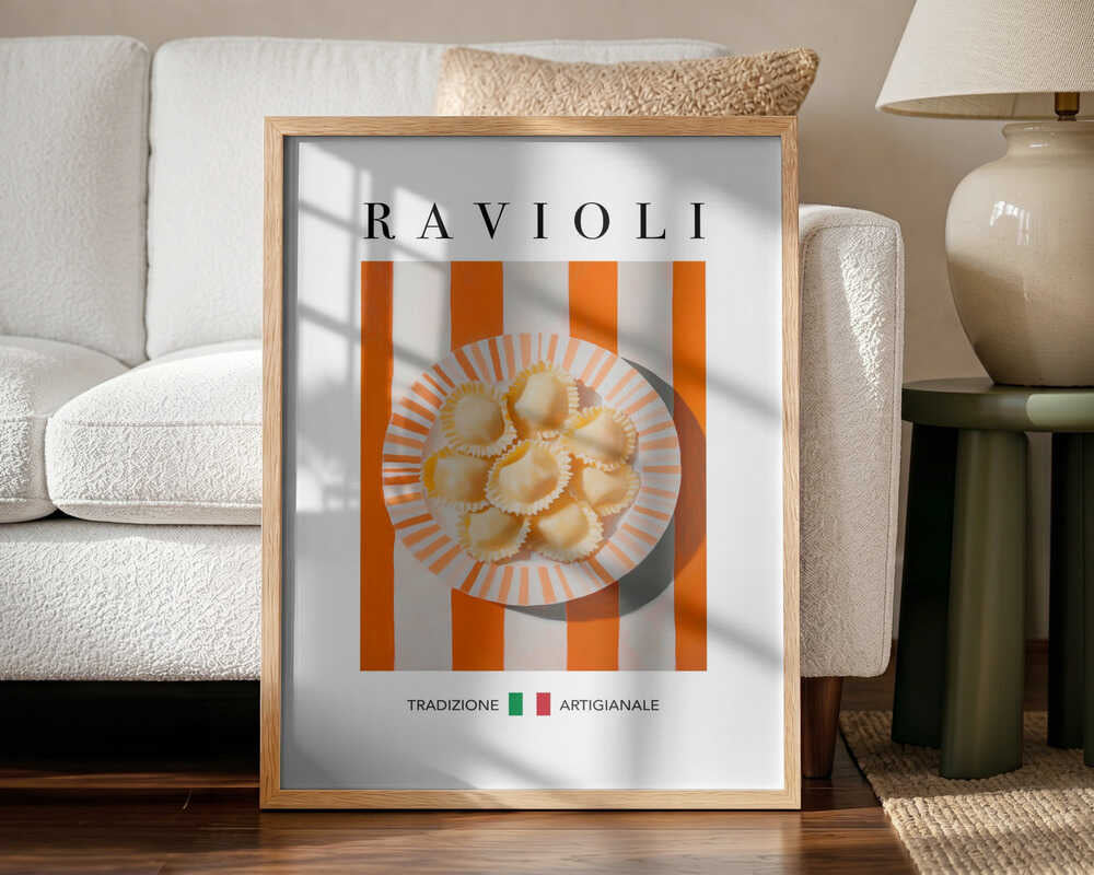 Fresh Italian Ravioli Art Print UK — Food Vibrant Wall Art — Kitchen — Wall It All Prints