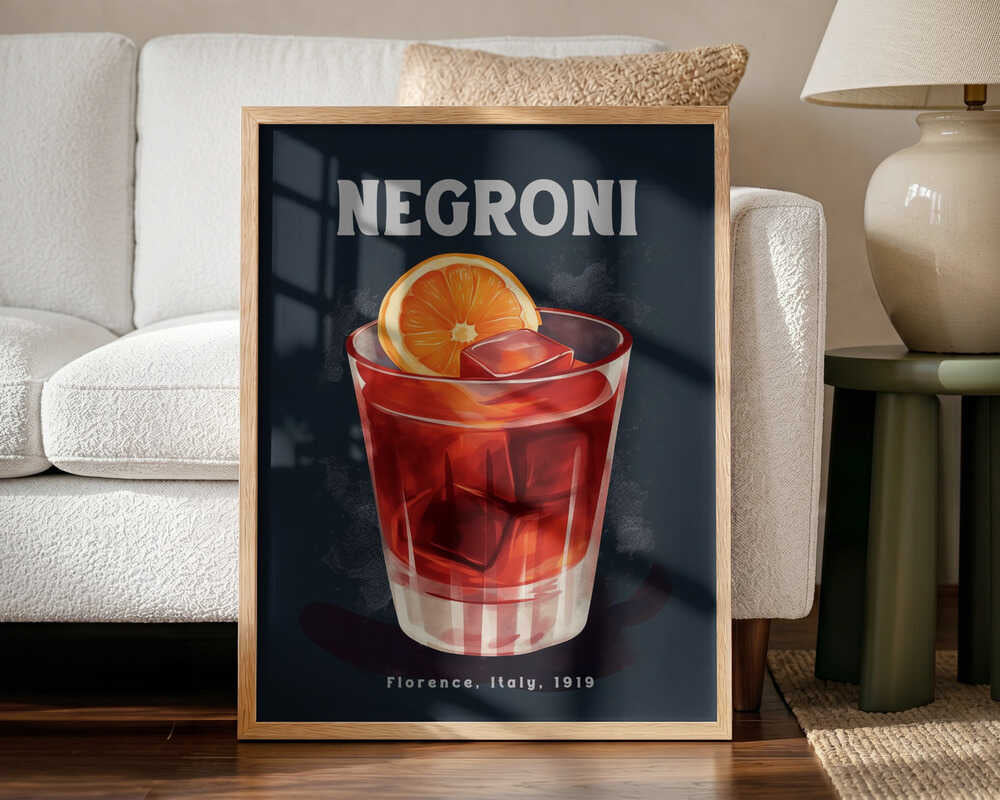 Classic Florence Negroni Art Print UK — Vintage Vibrant Wall Art — Living Room — Wall It All Prints