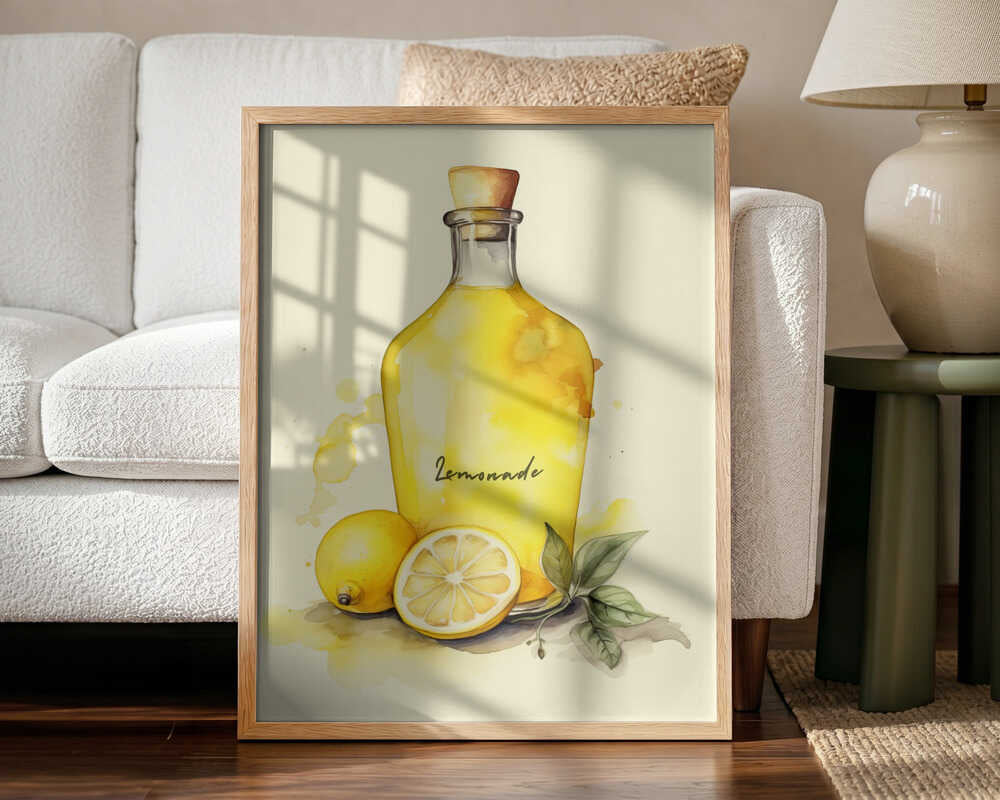 Lemonade Art Print UK — Food Vibrant Wall Art — Kitchen — Wall It All Prints