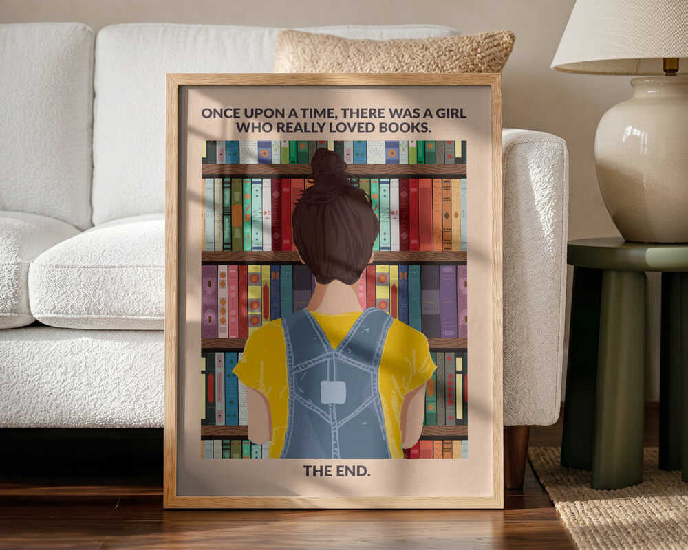Lost In Books Art Print UK — Abstract Vibrant Wall Art — Living Room — Wall It All Prints