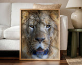 Majestic Lion Gaze Art Print UK — Portrait Warm Wall Art — Living Room — Wall It All Prints