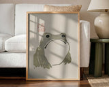Grumpy Frog I Original Art Print UK — Japanese Vibrant Wall Art — Living Room — Wall It All Prints