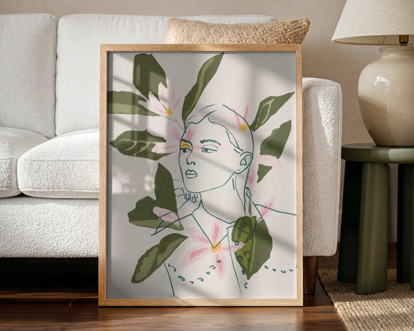 Yellow Eyes Floral Portrait