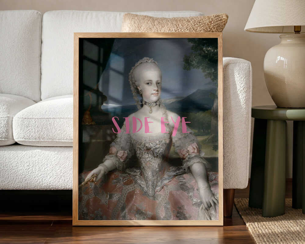 Elegant Noblewoman Portrait Art Print UK — Portrait Elegant Wall Art — Living Room — Wall It All Prints