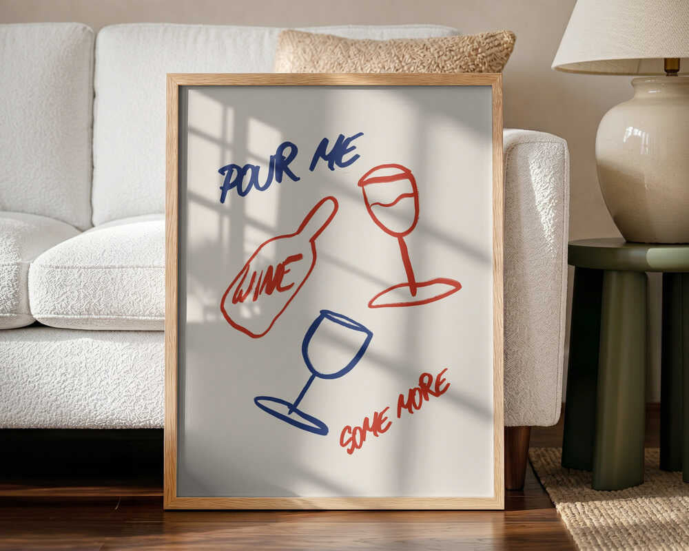 Sips and Scribbles Art Print UK — Food Vibrant Wall Art — Kitchen — Wall It All Prints