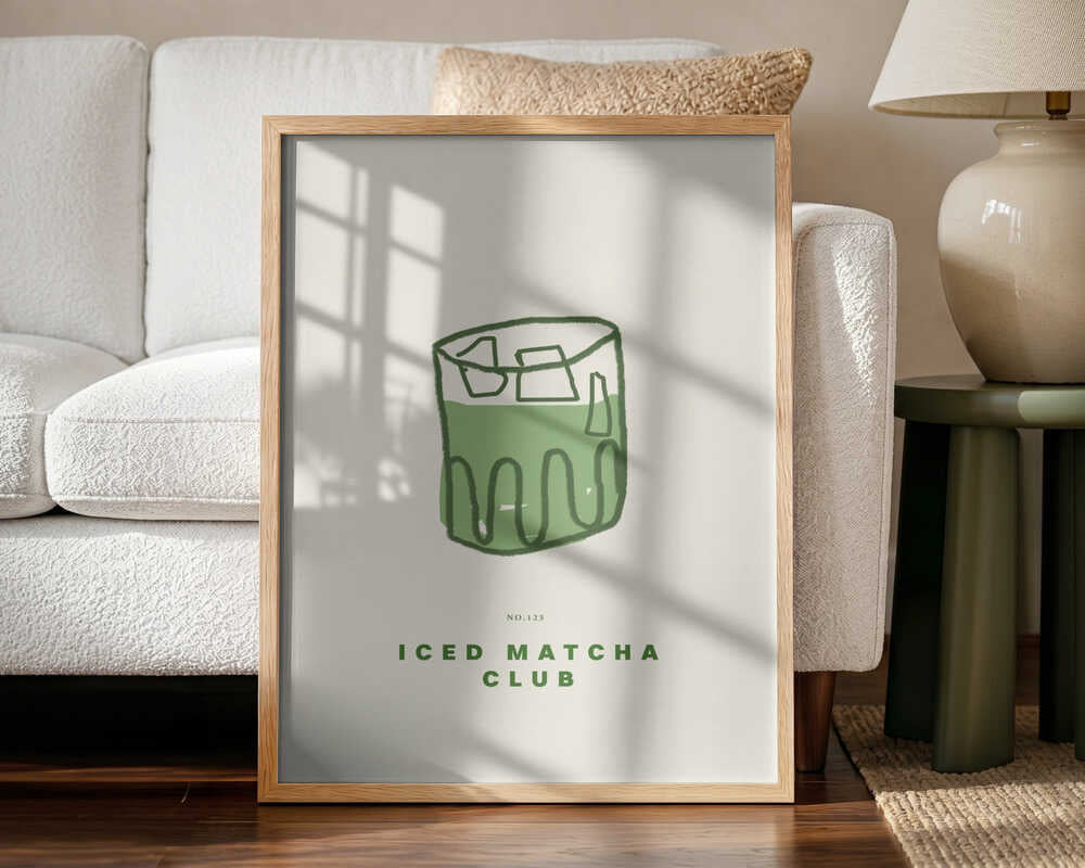 Chilled Green Elixir Art Print UK — Japanese Minimal Wall Art — Office — Wall It All Prints