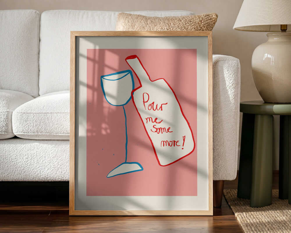 Refill Request Art Print UK — Abstract Minimal Wall Art — Kitchen — Wall It All Prints