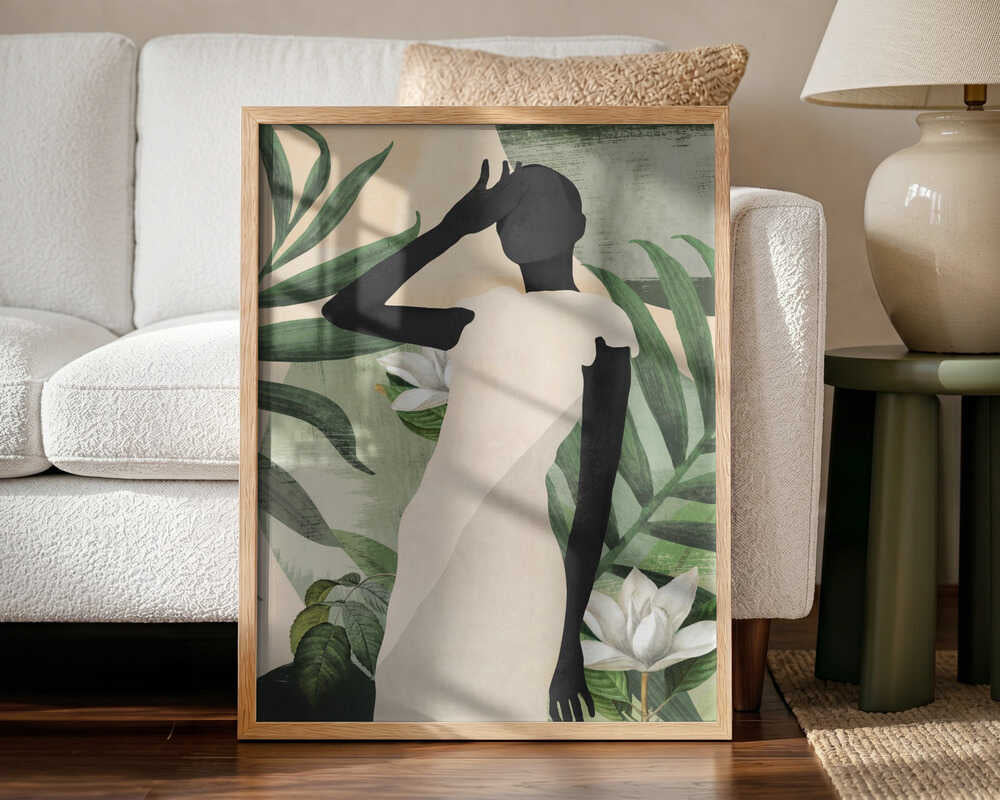Elegant Tropical Serenity Art Print UK — Botanical Calm Wall Art — Office — Wall It All Prints
