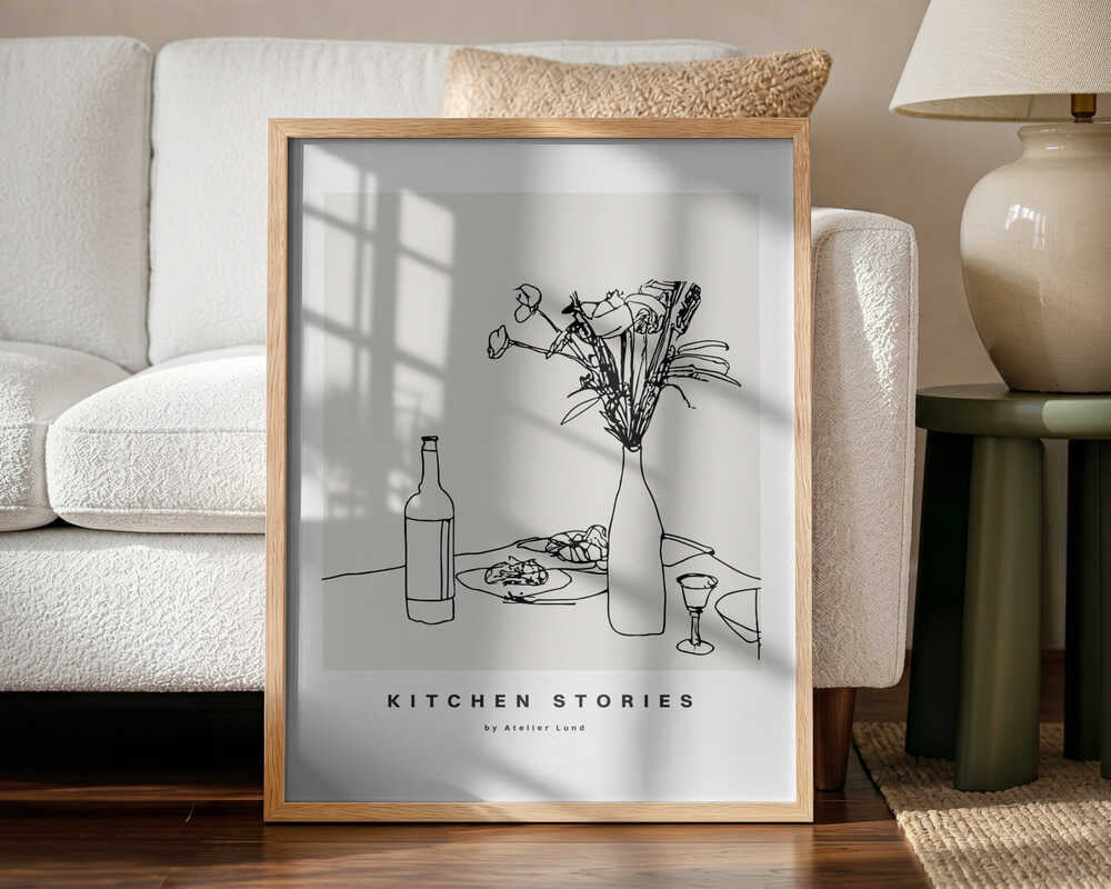 Bottles and Blooms Art Print UK — Botanical Calm Wall Art — Bedroom — Wall It All Prints