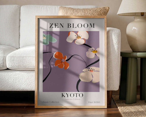 Blossom Serenity Art Print UK — Japanese Minimal Wall Art — Office — Wall It All Prints