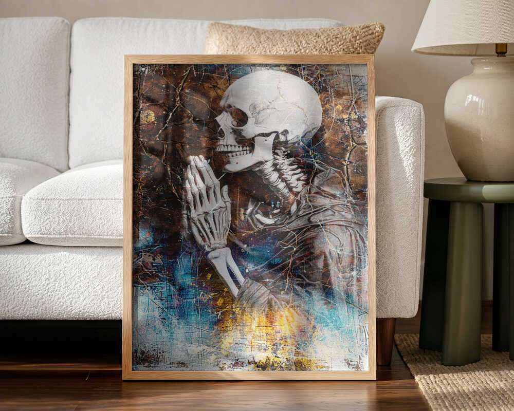 Solemn Praying Skeleton Rafal Kulik