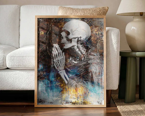 Solemn Praying Skeleton Rafal Kulik