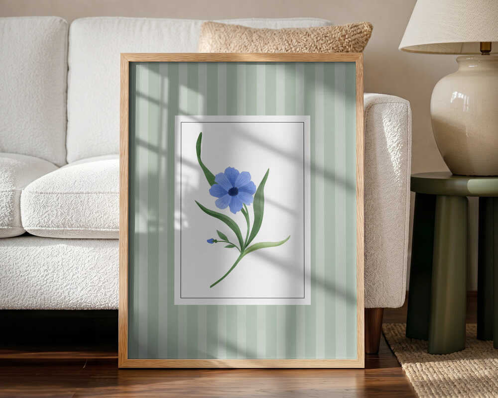 Serene Blue Floral