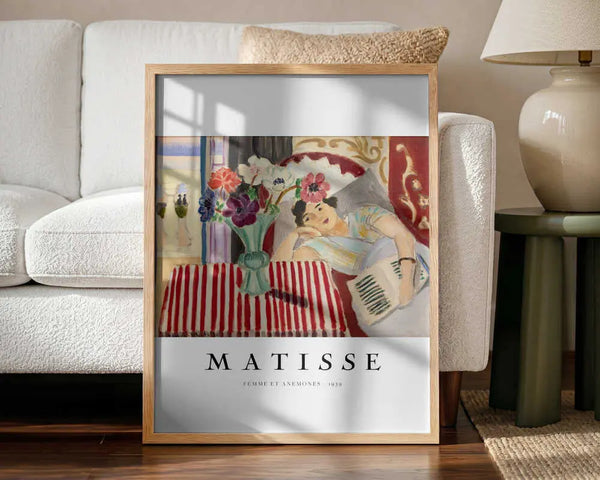 Femme Et Anémones Henri Matisse
