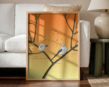 Peaceful Sunset Birds Art Print UK — Botanical Vibrant Wall Art — Bedroom — Wall It All Prints