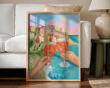 Cheers Coastal Sunset City Art