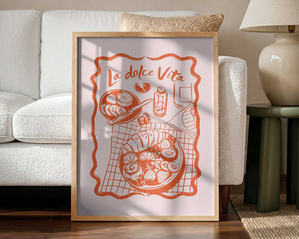La Dolce Vita Breakfast Art Print UK — Food Fresh Wall Art — Kitchen — Wall It All Prints