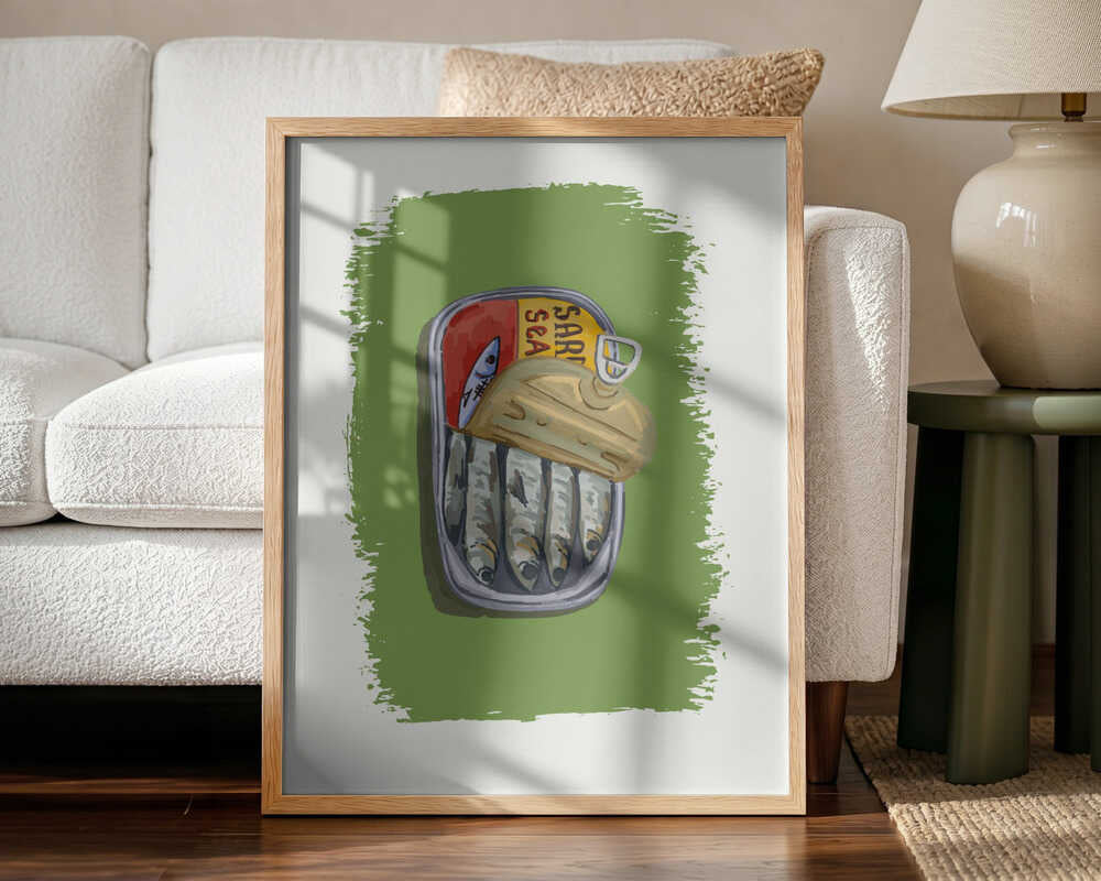 Rustic Sardine Can Art Print UK — Landscape Fresh Wall Art — Kitchen — Wall It All Prints