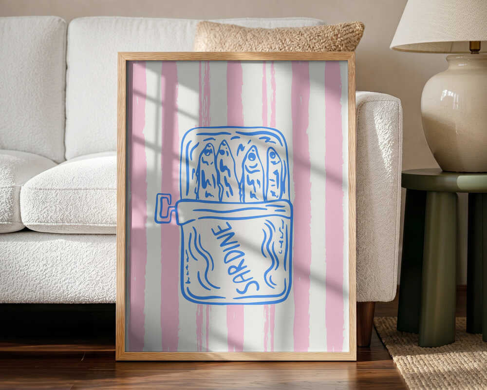 Sardines In A Can Art Print UK — Landscape Vibrant Wall Art — Kitchen — Wall It All Prints