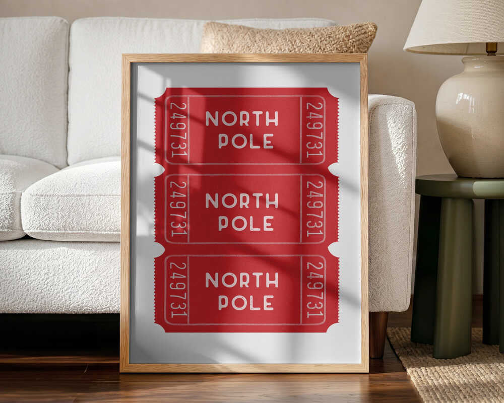 North Pole Christmas Tickets Jolly and Dash