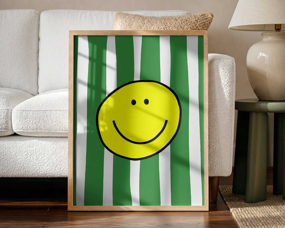 Smile Art Print UK — Portrait Fresh Wall Art — Bedroom — Wall It All Prints