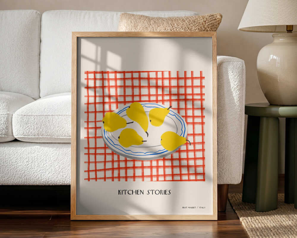 Juicypears Art Print UK — Food Vibrant Wall Art — Kitchen — Wall It All Prints