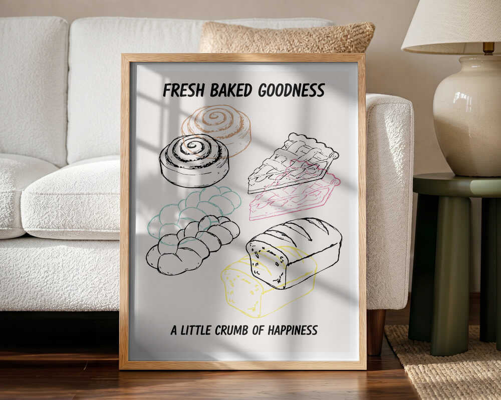 Sweet Baked Goodness Art Print UK — Food Fresh Wall Art — Kitchen — Wall It All Prints
