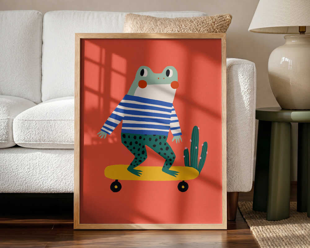 Skating frog