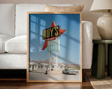 Vintage Desert Motel Sign Art Print UK — Landscape Vibrant Wall Art — Living Room — Wall It All Prints