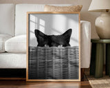 Peeking Cat Eyes Art Print UK — Abstract Dark Wall Art — Living Room — Wall It All Prints