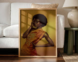 Mysterious Golden Fashion Art Print UK — Dark Moody Vibrant Wall Art — Living Room — Wall It All Prints