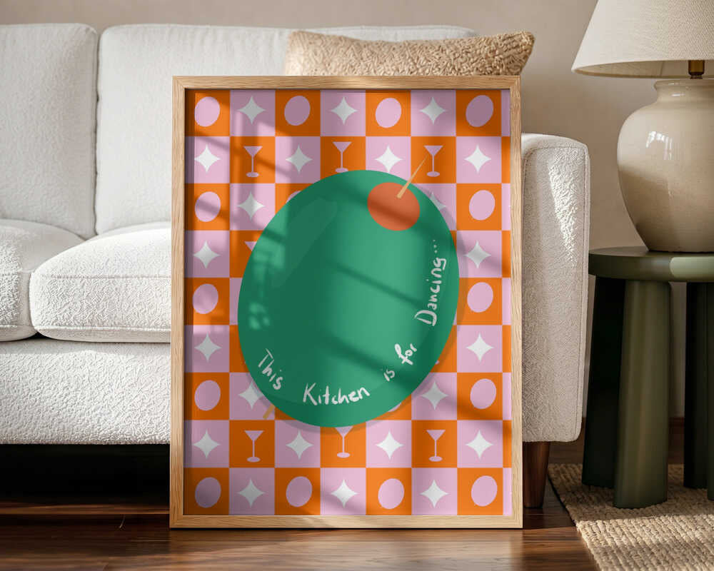 This Kitchen is for Dancing Art Print UK — Vintage Fresh Wall Art — Kitchen — Wall It All Prints