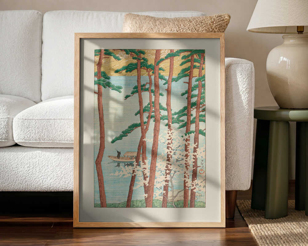 Haru No Arashiyama (spring In Arashiyama) (1934) Art Print UK — Japanese Vibrant Wall Art — Living Room — Wall It All Prints