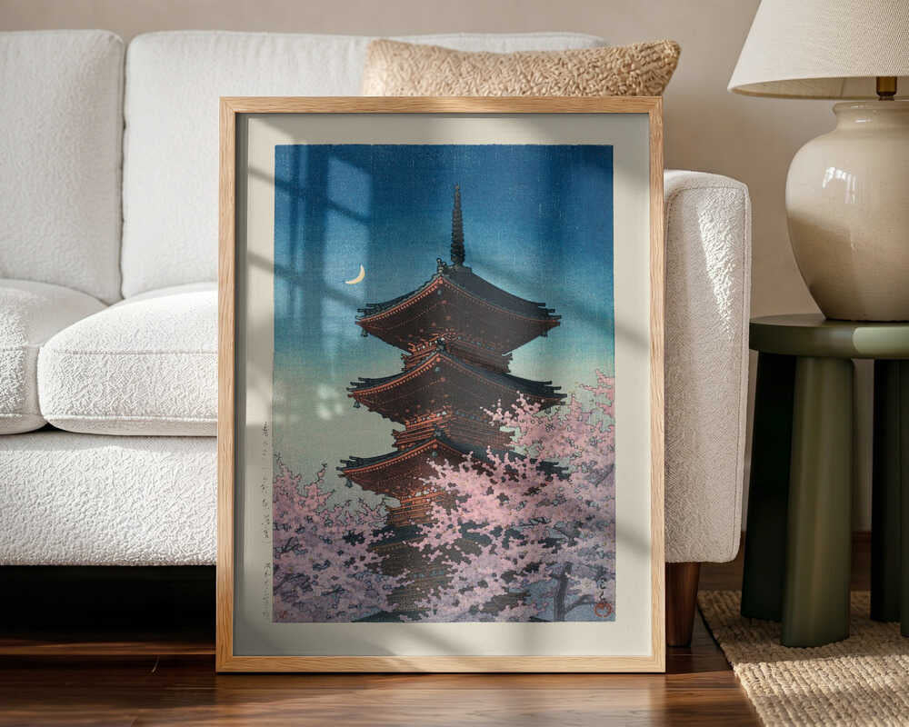 Haru No Yu, Ueno Toshogu (spring Evening At Toshogu In Ueno) (1948) Art Print UK — Japanese Vibrant Wall Art — Living...