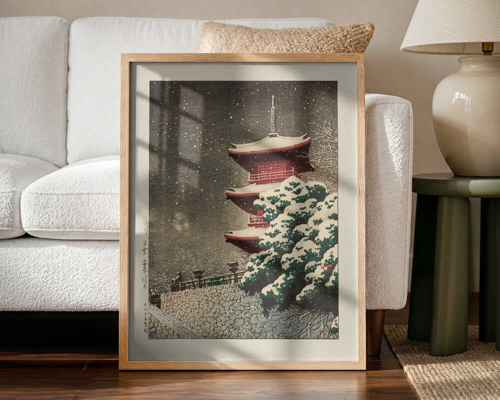 Temple At Izumo 1926 Art Print UK — Japanese Vibrant Wall Art — Living Room — Wall It All Prints